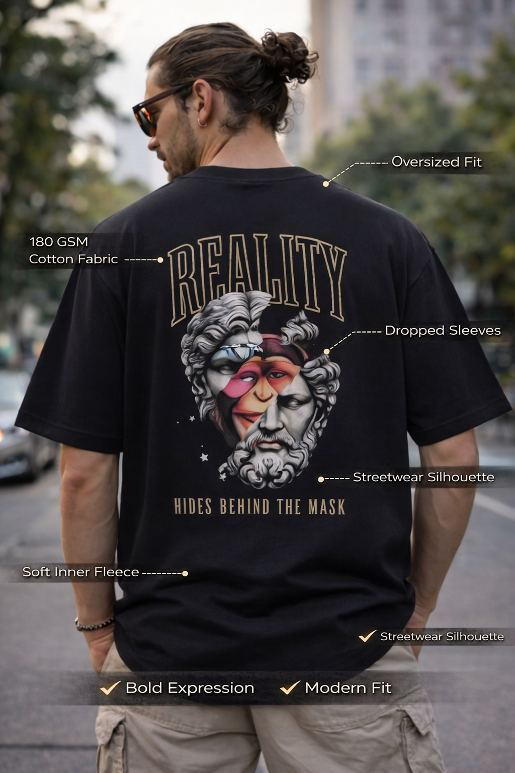 Unisex Oversized Cotton T-Shirt | 180 GSM Relaxed Fit Streetwear Tee