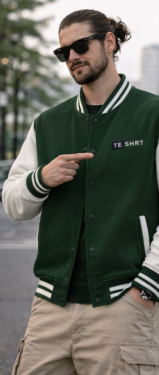 Unisex Premium Varsity Jacket | 300 GSM Cotton Classic College Jacket