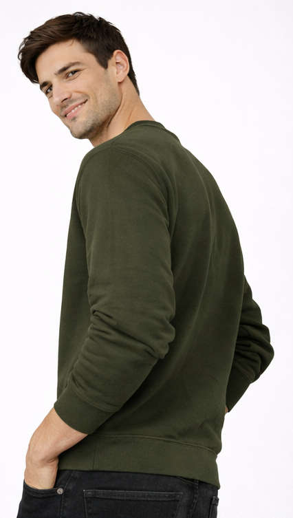 Unisex Premium Cotton Sweatshirt | 300 GSM Fleece Regular Fit Everyday Essential
