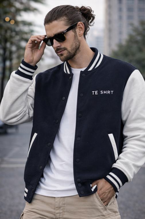 Unisex Premium Varsity Jacket | 300 GSM Cotton Classic College Jacket