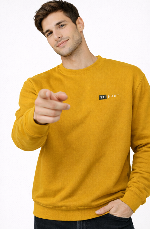 Unisex Premium Cotton Sweatshirt | 300 GSM Fleece Regular Fit Everyday Essential