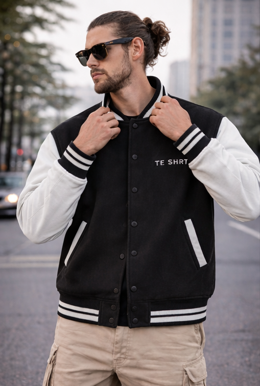 Unisex Premium Varsity Jacket | 300 GSM Cotton Classic College Jacket