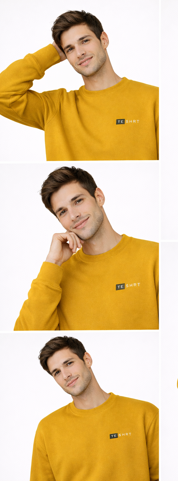 Unisex Premium Cotton Sweatshirt | 300 GSM Fleece Regular Fit Everyday Essential