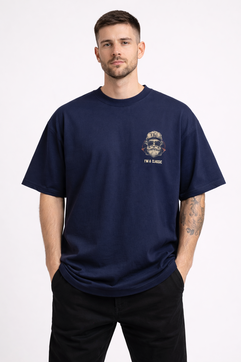 Oversized Cotton T-Shirt – 180 GSM Structured Fit