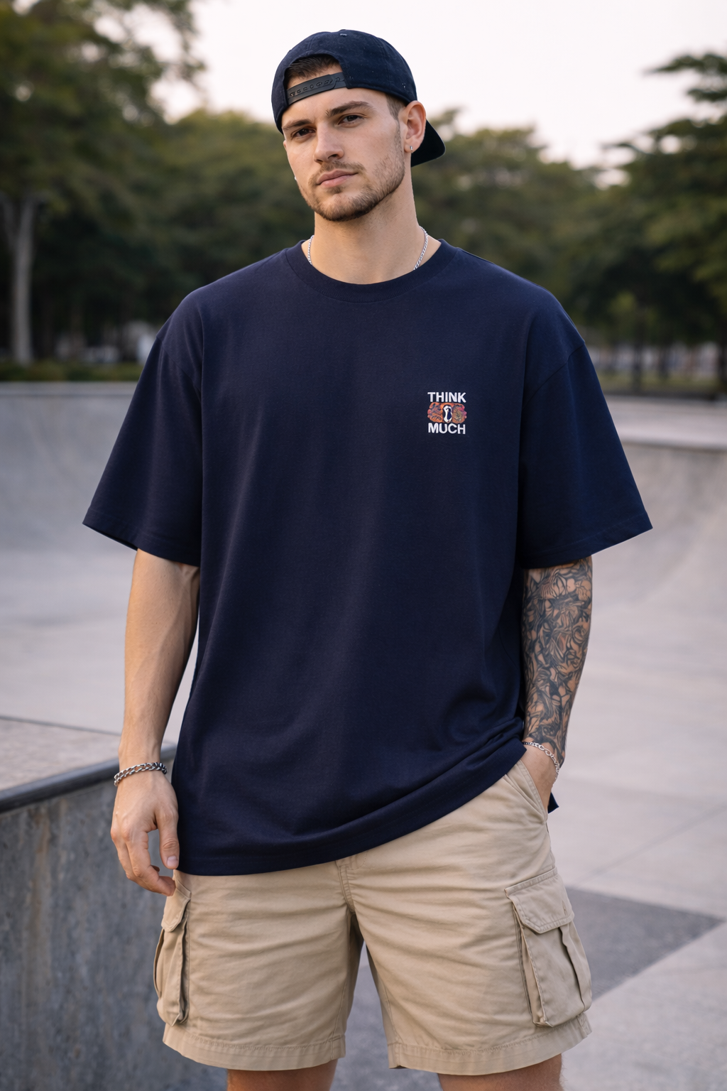Oversized Cotton T-Shirt – 180 GSM Structured Fit