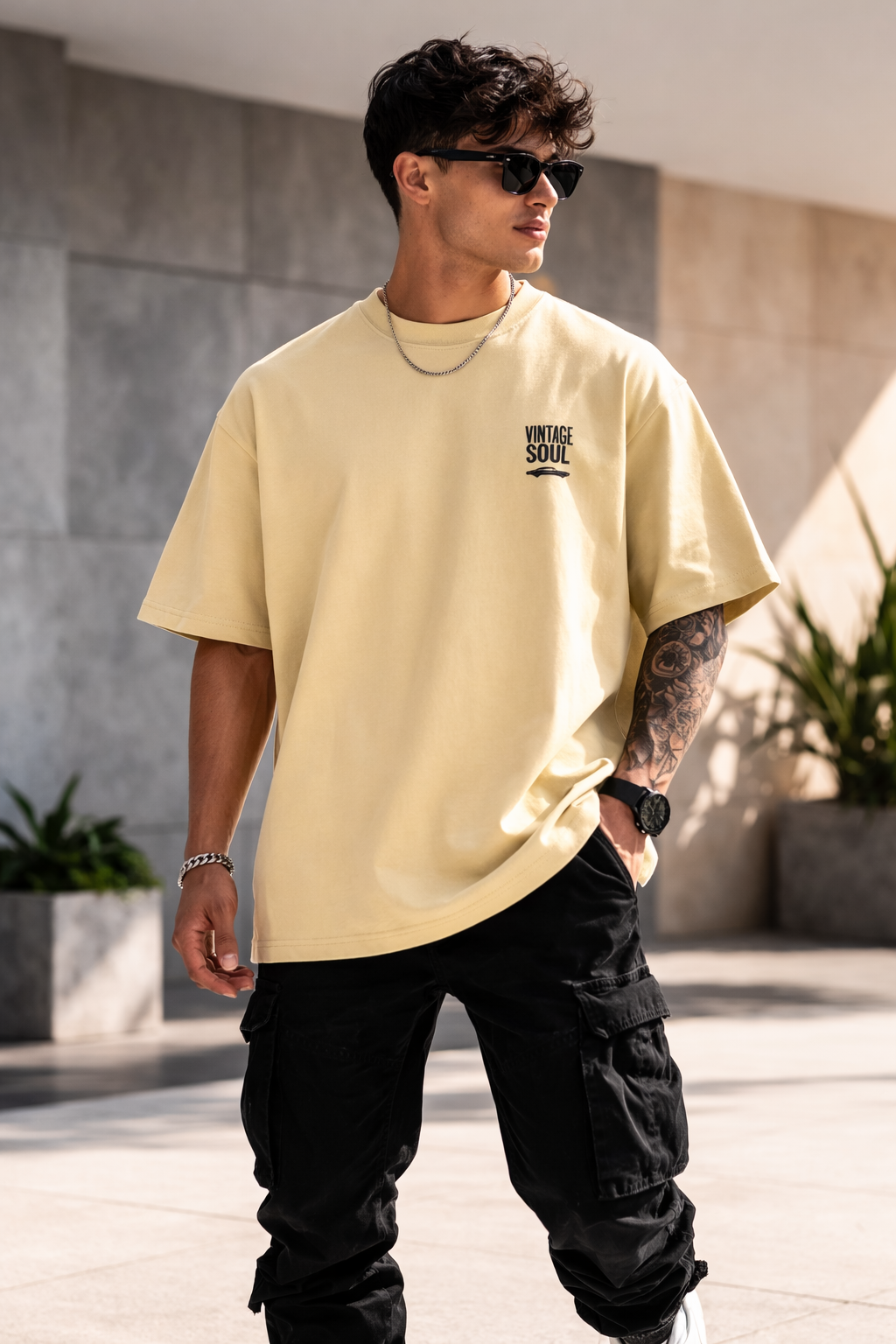 Oversized Cotton T-Shirt – 180 GSM Structured Fit