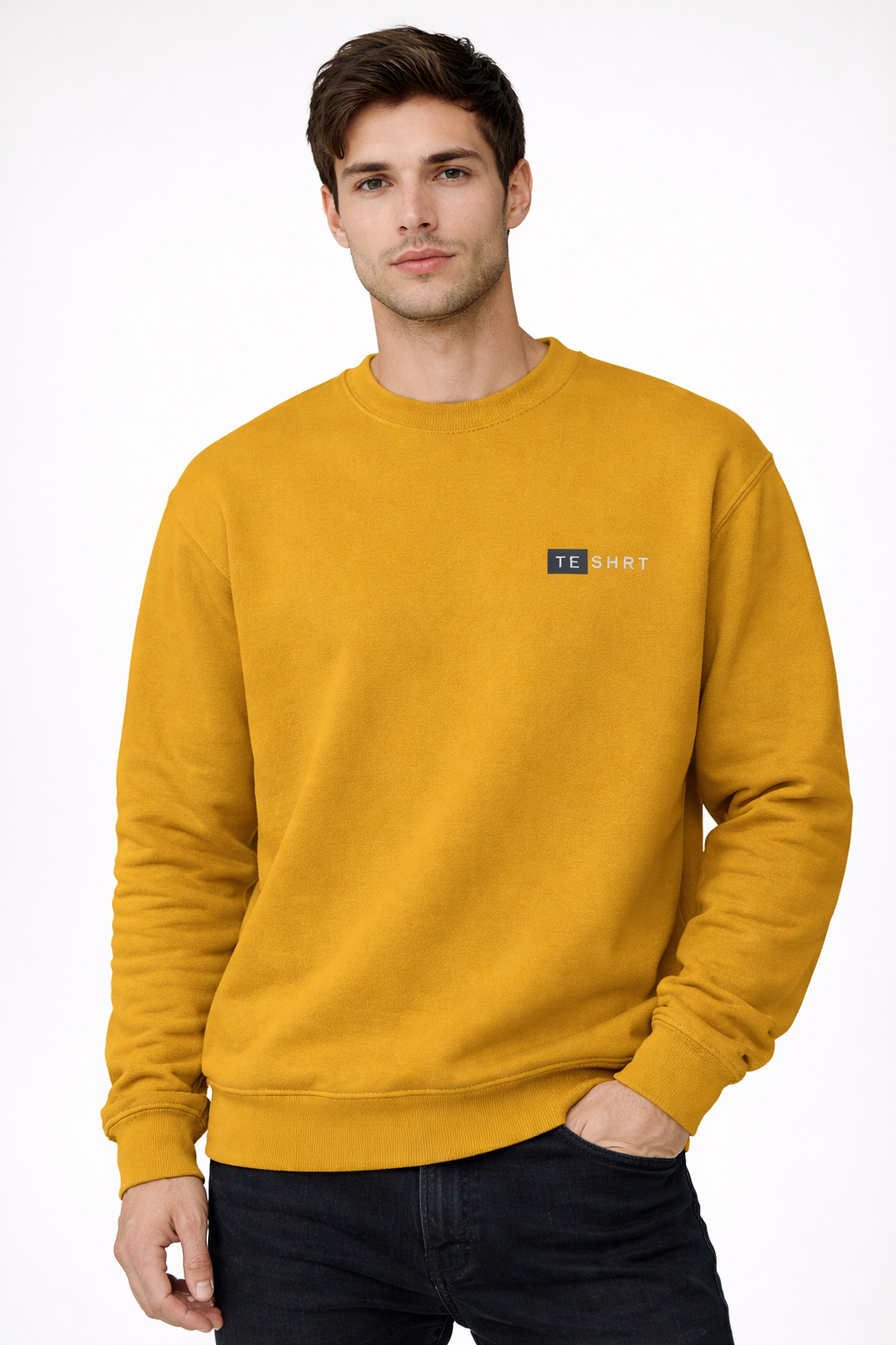 Unisex Premium Cotton Sweatshirt | 300 GSM Fleece Regular Fit Everyday Essential