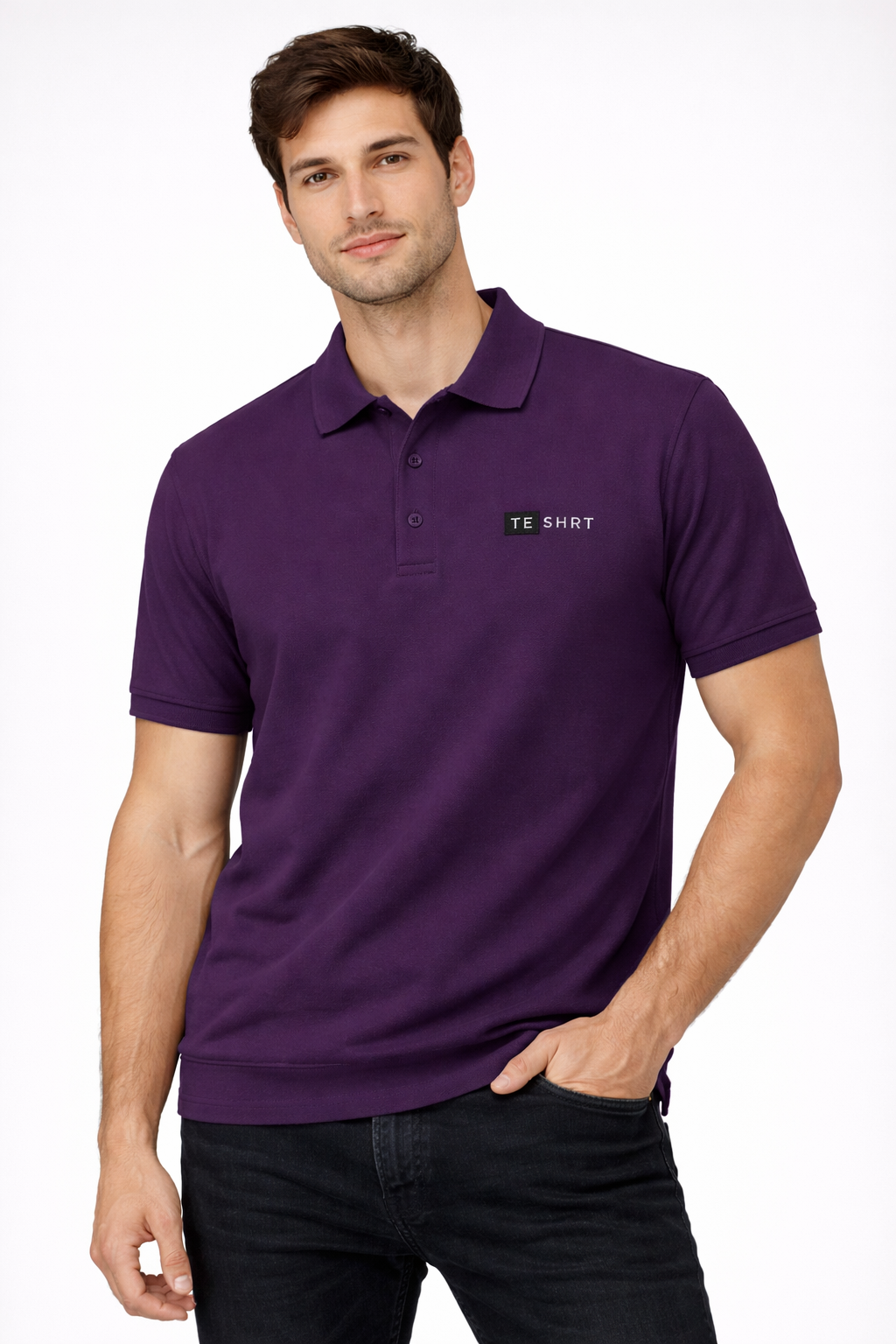 Men’s Premium Purple Polo T-Shirt | Classic Collar Short Sleeve Cotton Polo | Regular Fit Casual Wear