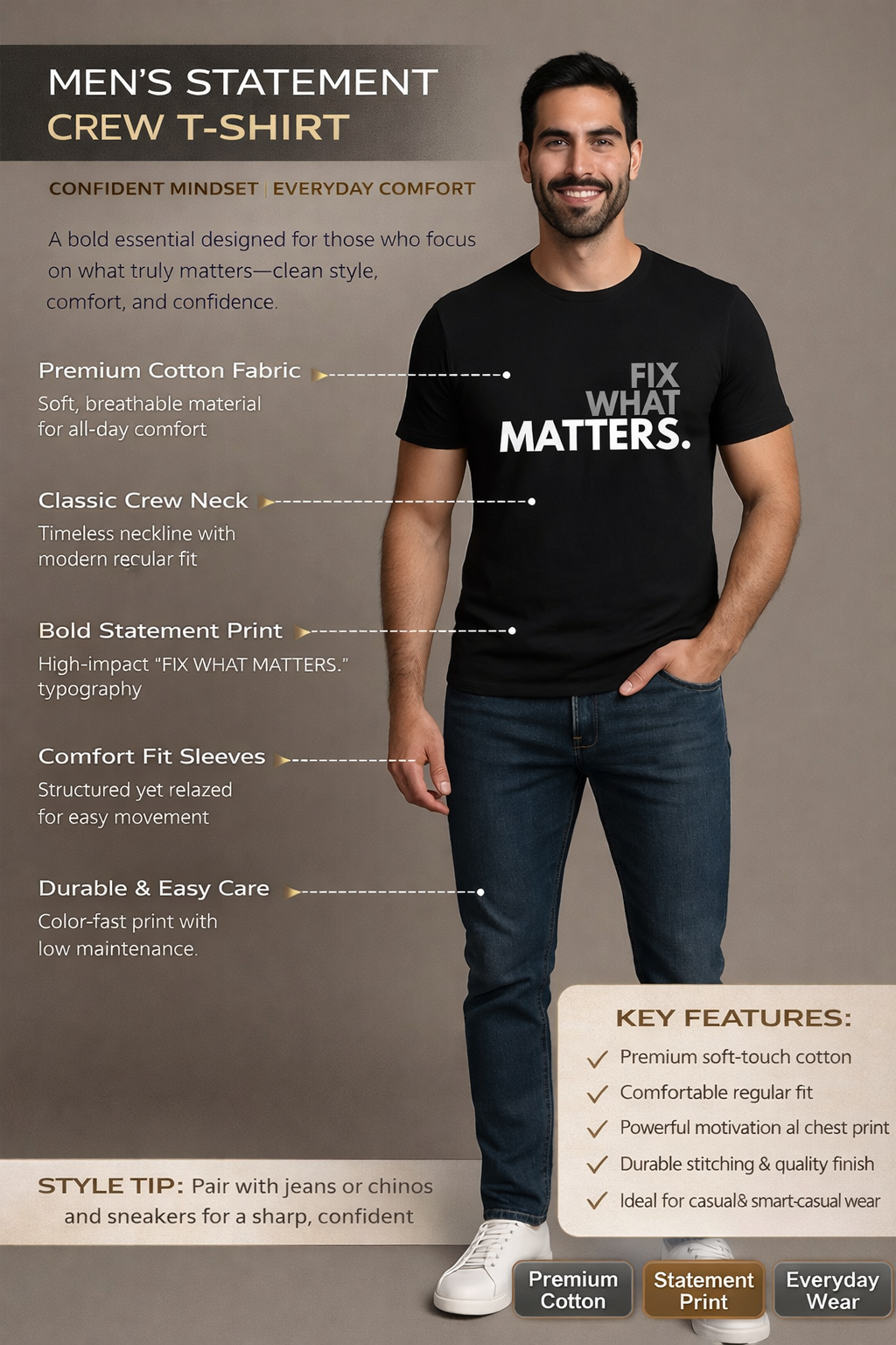 Unisex Premium Cotton T-Shirt | 180 GSM Regular Fit Everyday Essential Tee