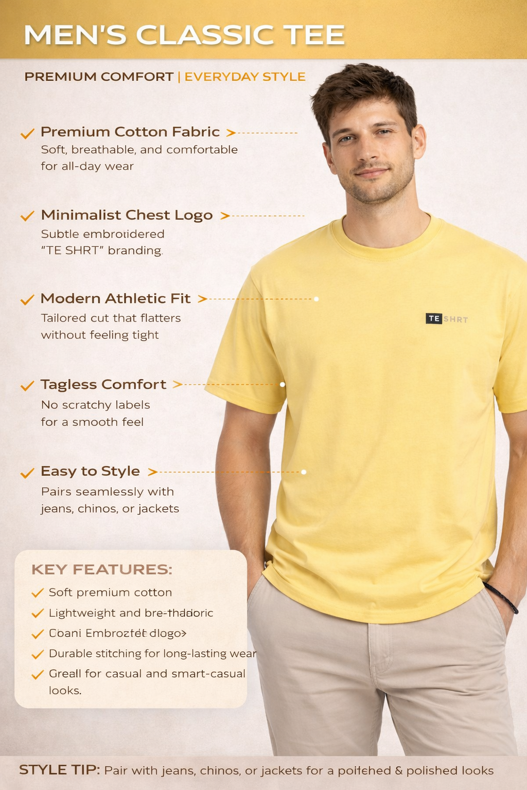 Unisex Premium Cotton T-Shirt | 180 GSM Regular Fit Everyday Essential Tee