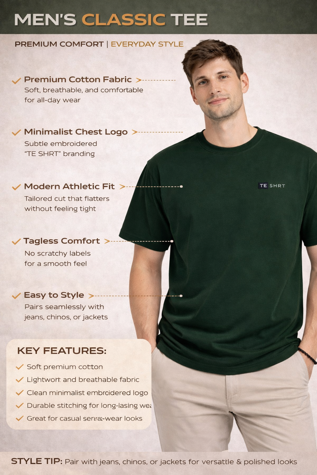 Unisex Premium Cotton T-Shirt | 180 GSM Regular Fit Everyday Essential Tee