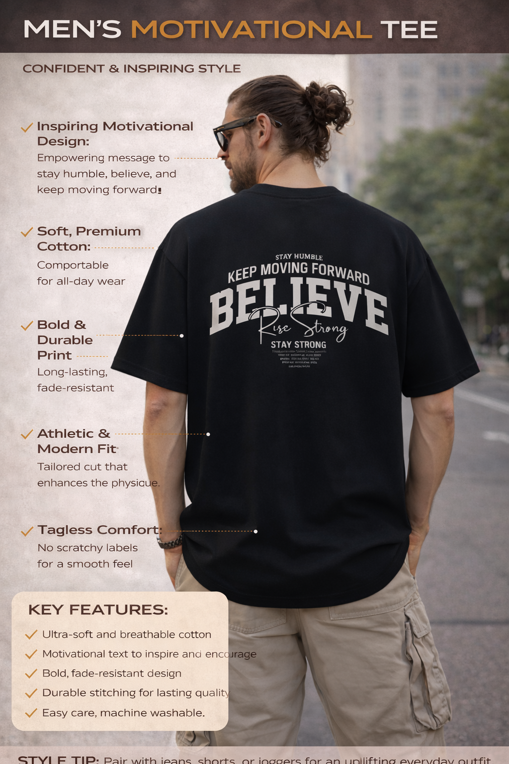 Unisex Oversized Cotton T-Shirt | 180 GSM Relaxed Fit Streetwear Tee