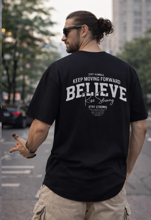 Unisex Oversized Cotton T-Shirt | 180 GSM Relaxed Fit Streetwear Tee