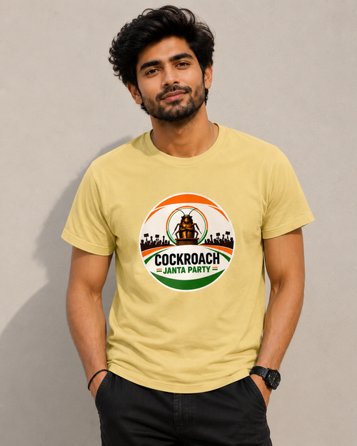 Cockroach Janta Party Graphic T-Shirt – Bold Statement Edition Unisex Classic Crew T-Shirt