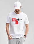 Superboy Graphic Print White Cotton T-Shirt – Casual Streetwear