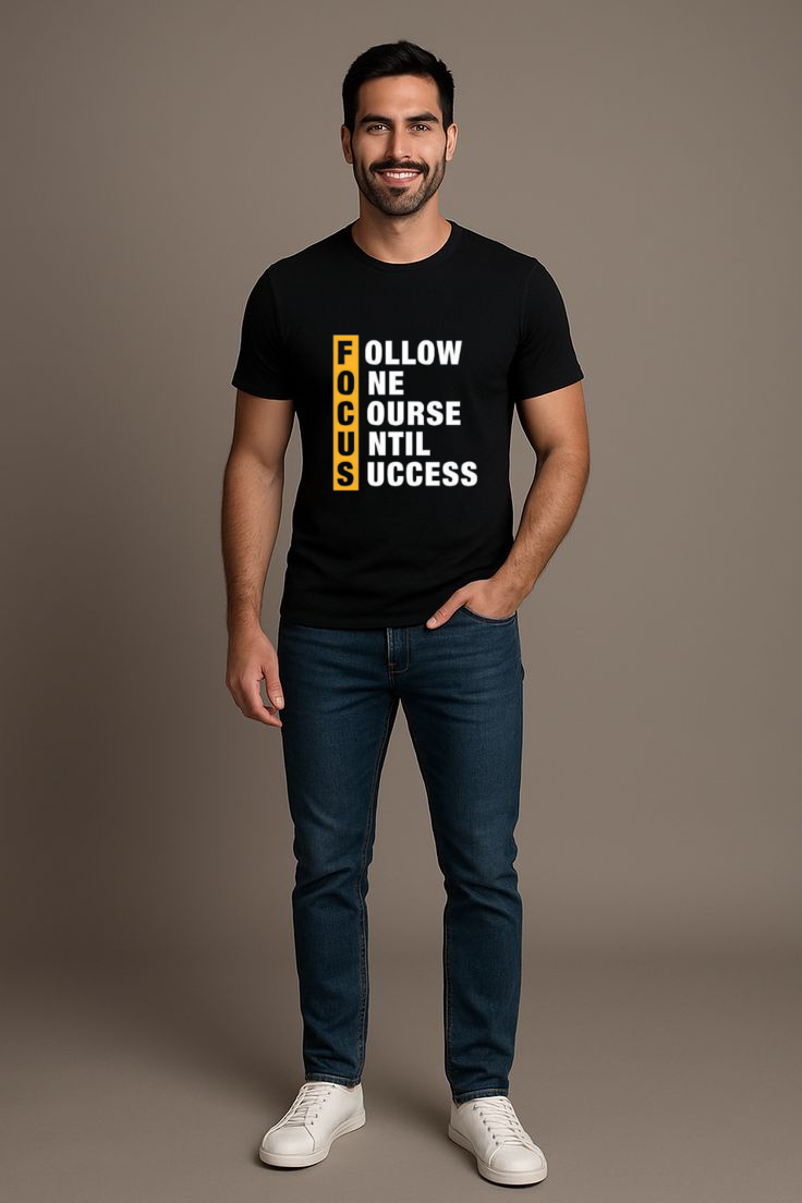 Men’s Premium Cotton Graphic T-Shirt | 180 GSM Regular Fit Motivational Tee