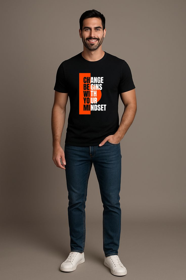 Men’s Premium Cotton Graphic T-Shirt | 180 GSM Regular Fit Motivational Tee