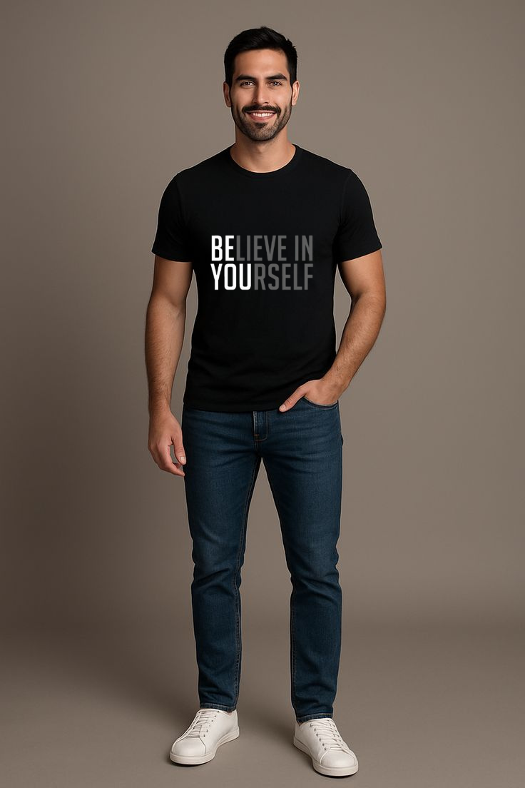 Men’s Premium Cotton Graphic T-Shirt | 180 GSM Regular Fit Motivational Tee
