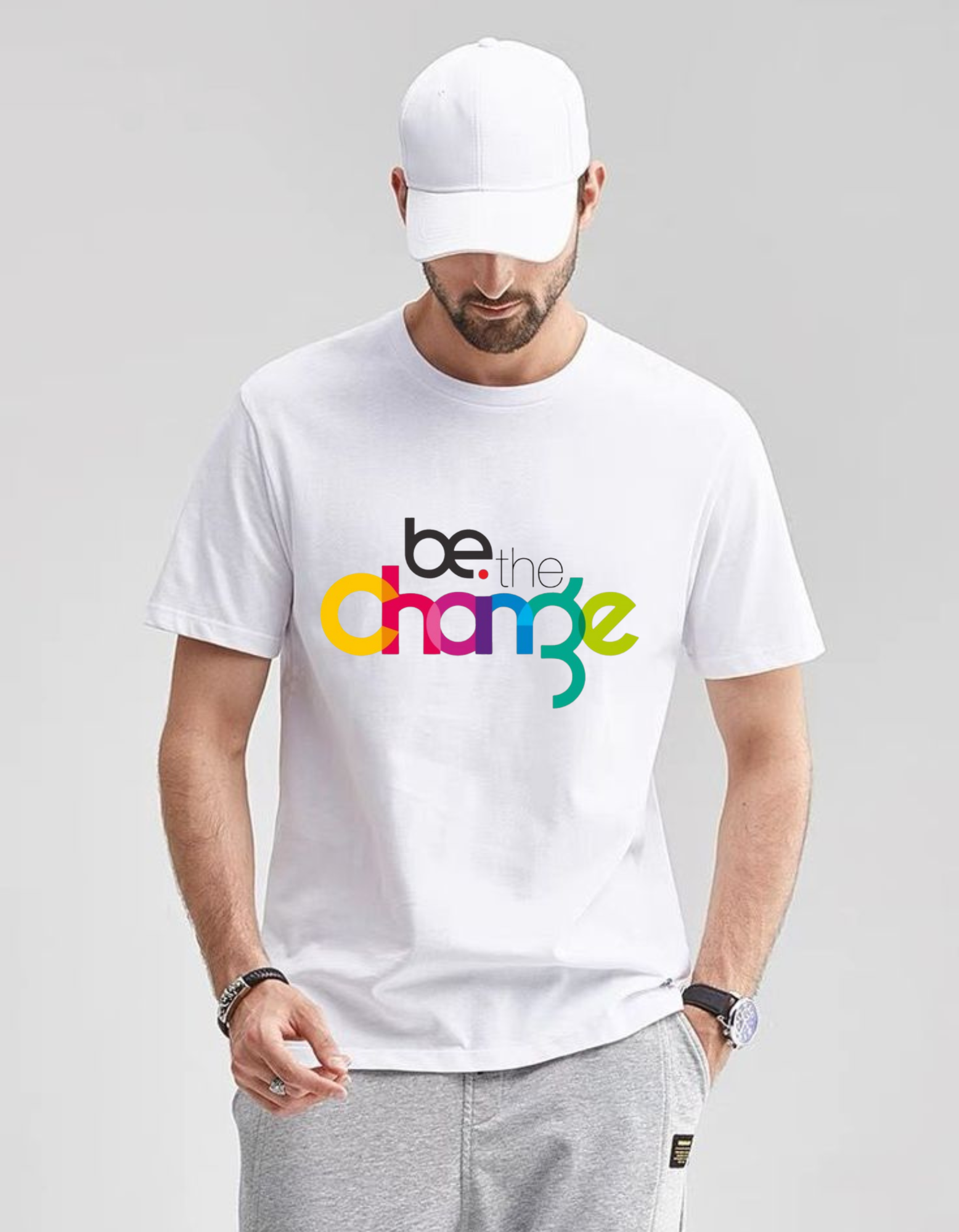Be The Change Cotton Classic Crew T-Shirt