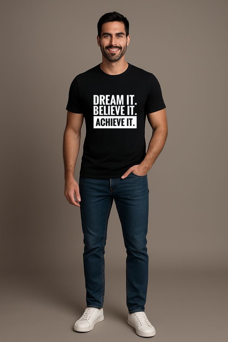 Men’s Premium Cotton Graphic T-Shirt | 180 GSM Regular Fit Motivational Tee