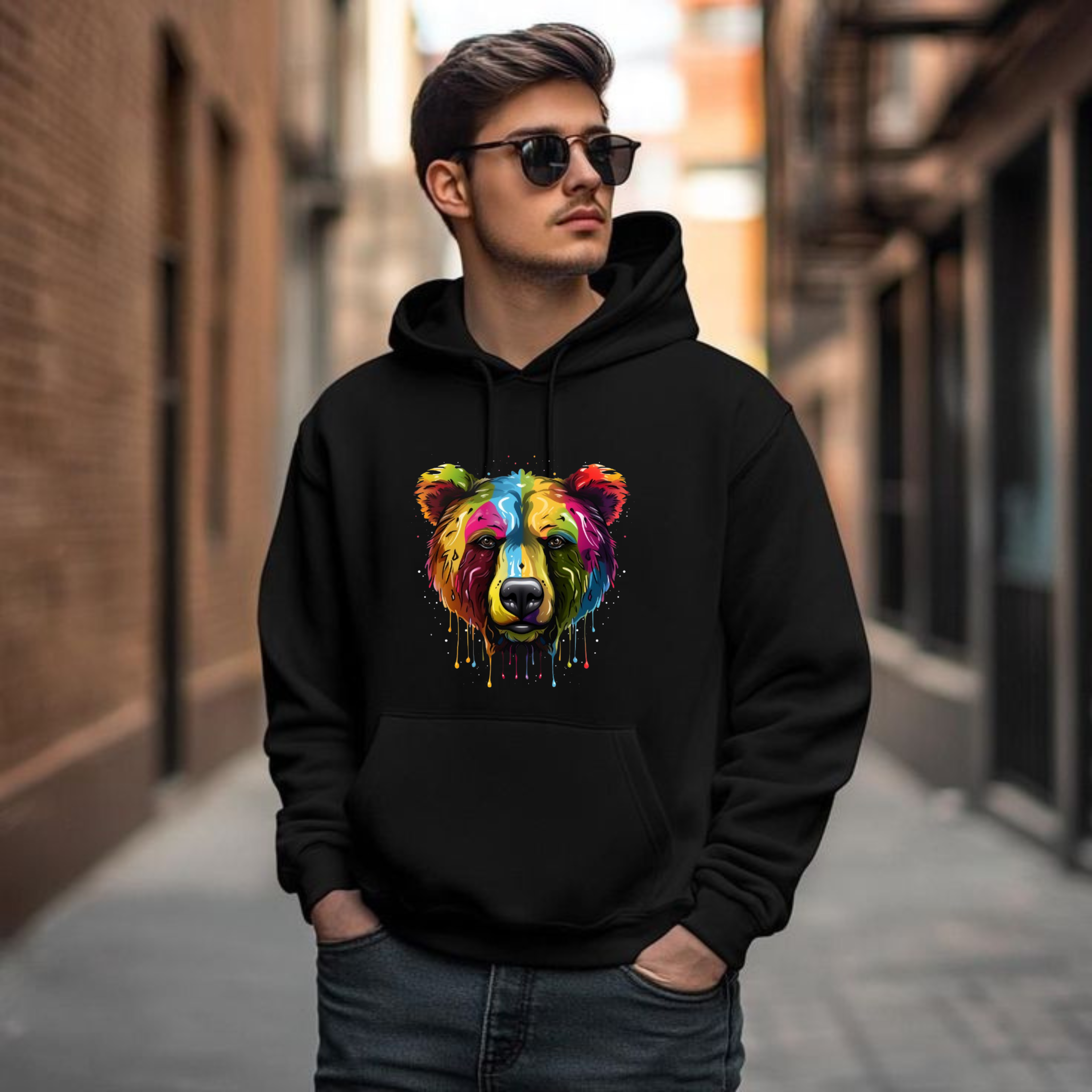 Bear Cotton Unisex Hoodie